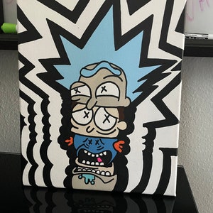 Rick & Morty trippy painting!