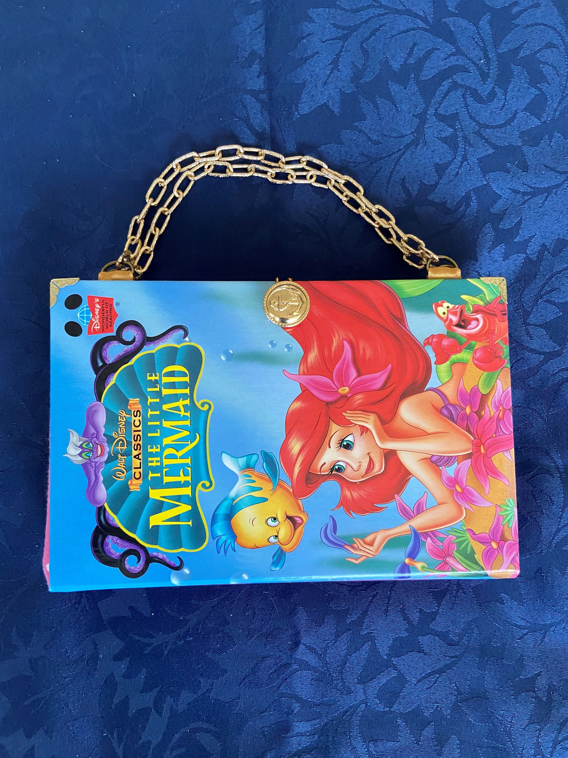 Upcycled vintage Disney The Little Mermaid book handbag