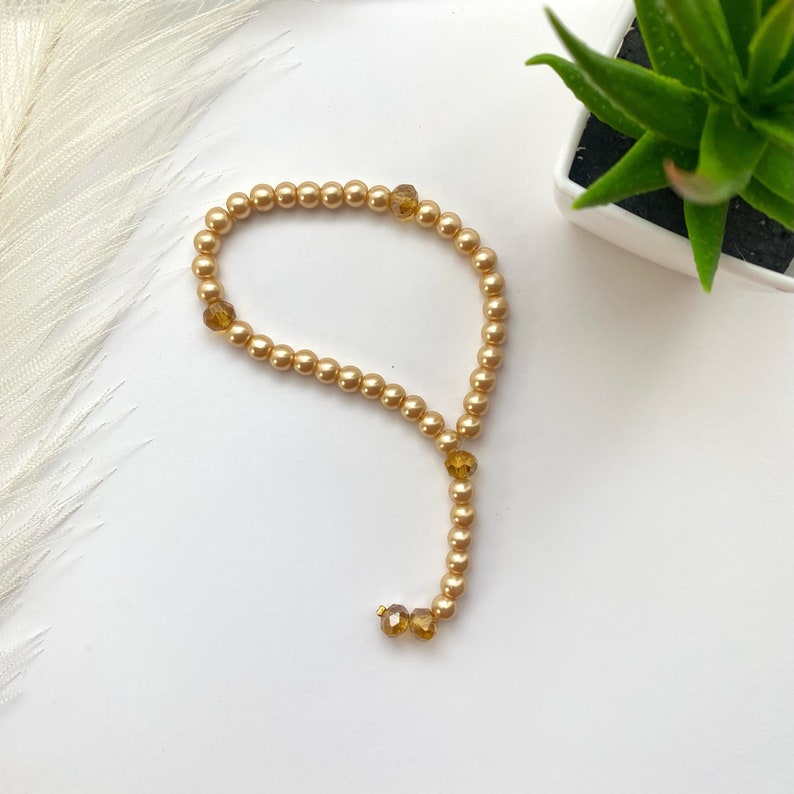 Aesthetic Tasbeeh Mini 33 Beads Prayer Beads Crystal Pearl Etsy
