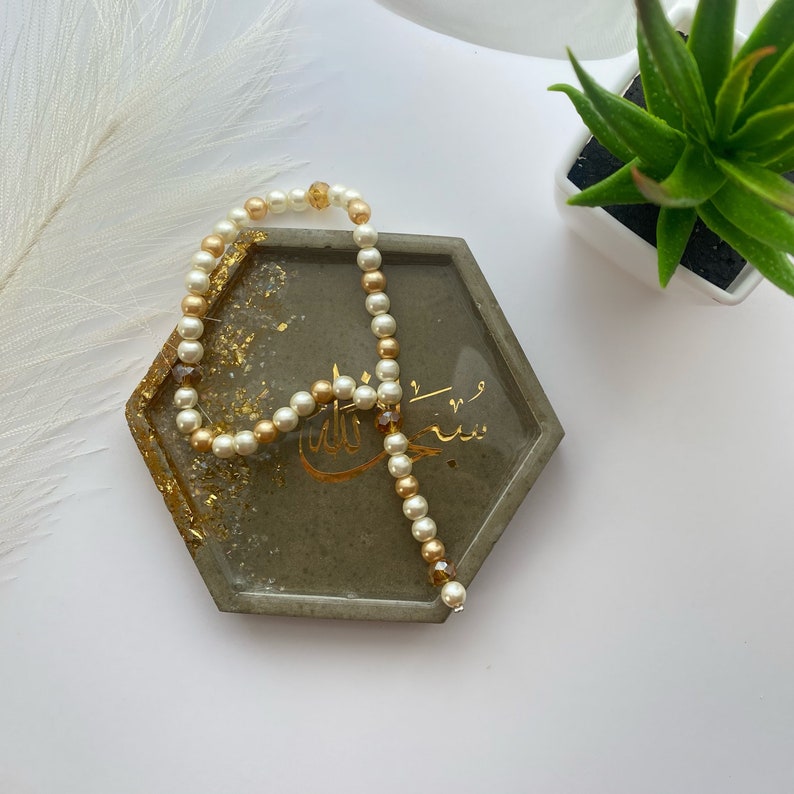 Aesthetic Tasbeeh Mini 33 Beads Prayer Beads Crystal Pearl Etsy