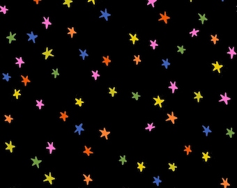 Starry New Vivid Rainbow Fabric – Ruby Star Society by Alexia Abegg | 100% Cotton Quilting Fabric | Multi Color Star Print RS4109 63