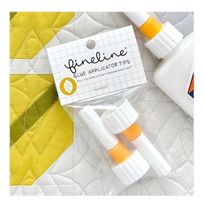 Fineline Glue Tips – 2-Pack | Precision 18 Gauge Applicators for Quilting & Sewing | Fits 4 oz Elmer’s Glue Bottles