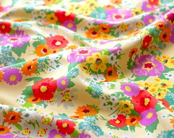 Wild Flora Spring Cotton Fabric - Quilting Cotton, Sold by the Yard