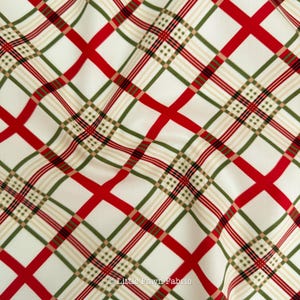 Crossed Threads Plaid Fabric SPR-42607 Spruce Collection Sharon Holland Art Gallery Fabrics Red Green Plaid Quilting Cotton Yardage