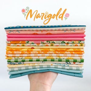 Marigold Half-Yard, Fat Quarter, Or Quarter-Yard Bundle – 17 Pc Art Gallery Fabrics Collection