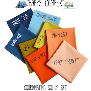 Happy Camper Coordinating Solids Bundle - 8 AGF Pure Solids
