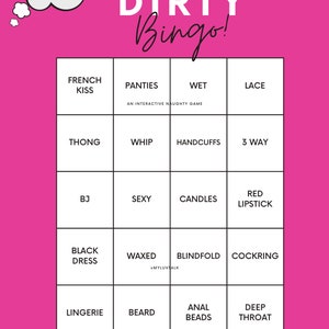 Dirty Bingo/Bachelorette Cards| Digital Cards