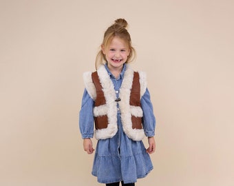 Gilet enfant Zehra star cognac