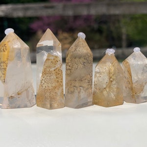Dendritic Golden Healer Points | Towers, Gemstones, Natural Stones, Polished Stones, Free Forms, Flames, Dendrite, Quartz Dendrities