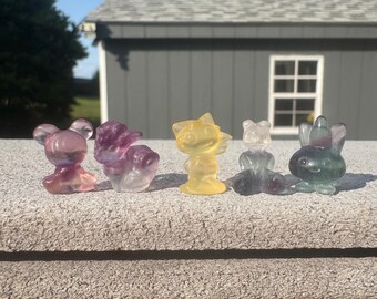 One TINY Fluorite Monster Carving - Intuitively Selected, Animal, Game, Pocket, Crystals, Natural, Gemstones