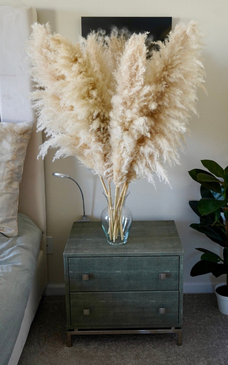 LARGE PAMPAS GRASS 4ft Tall Dried Florals Boho Wedding Arch Arrangement Bridal Bouquet Boho Home Decor Easter Decor Gift for Her image 1
