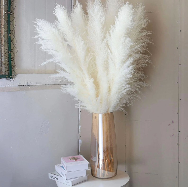 LARGE PAMPAS GRASS 4ft Tall Dried Florals Boho Wedding Arch Arrangement Bridal Bouquet Boho Home Decor Easter Decor Gift for Her image 5