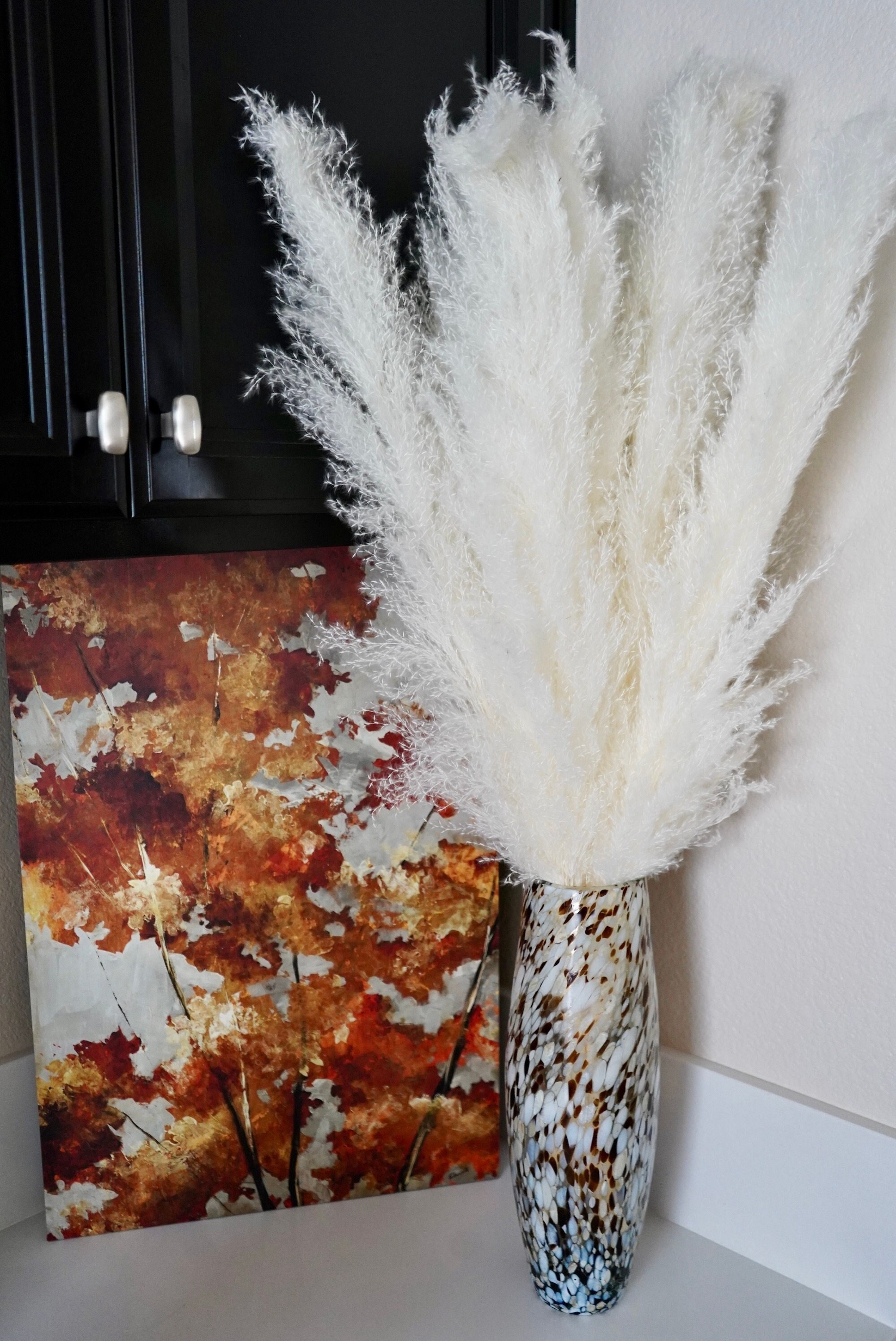 Getrocknetes Pampasgras Bouquet - Weiße Trockenblumen Für Boho Deko