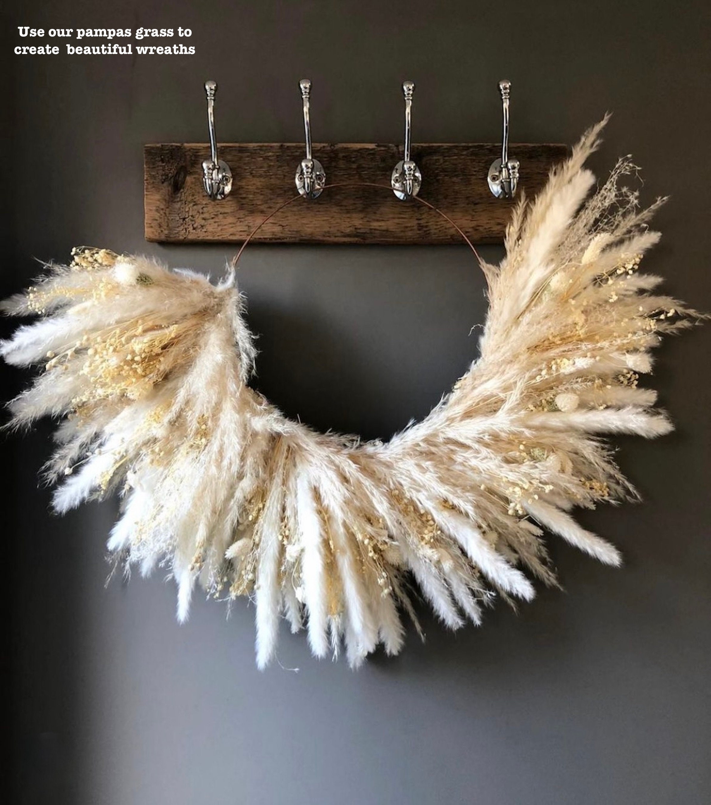 Erba Della Pampa Essiccata Naturale – Ramo Alto 43 Cm – Decorazione Boho Per Matrimoni, Casa E Feste – Mazzo Di Fiori Secchi