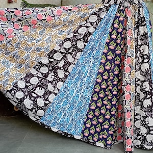 Skirt patch work , Flowy Boho Skirt Cotton Maxi Skirt Women Summer Skirt Handmade Gift Long Skirt For Women Boho Chic Style Cotton Skirt