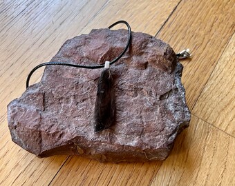 Obsidian blade pendant