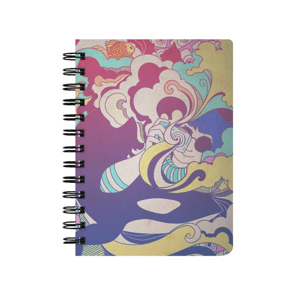 Digicam Girl Spiral Notebook // Layflat with Lined Pages