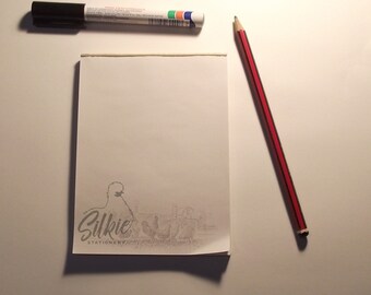 Lineart Chickens A6 Notepad