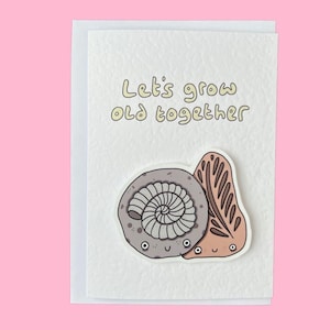 Vieillions ensemble | Fossiles | Carte de Saint-Valentin fabriquée à la main