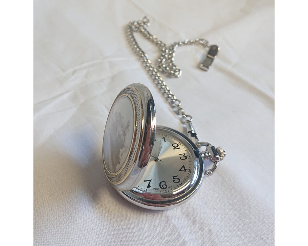 Vintage Japan Movt Pocket Watch With Chain Train Watch Design Etsy