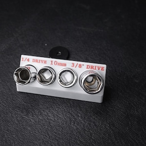 Magnetic 10mm Socket Organizer – ICON 4-Piece Set | Vertical Hold |