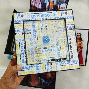 Graduation Album | Handmade Exploding box album for graduation | Personalised photo album | Graduation gift | Graduate
