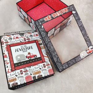 Travel Photo Album | Handmade Scrapbook | Travel journal with Box | Road Trip