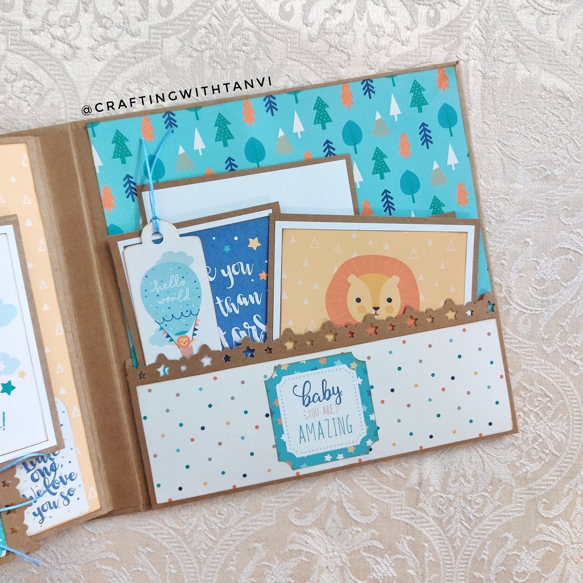 Baby Boy Album First Year Baby Photo Album New Parents Gift Baby Shower ...