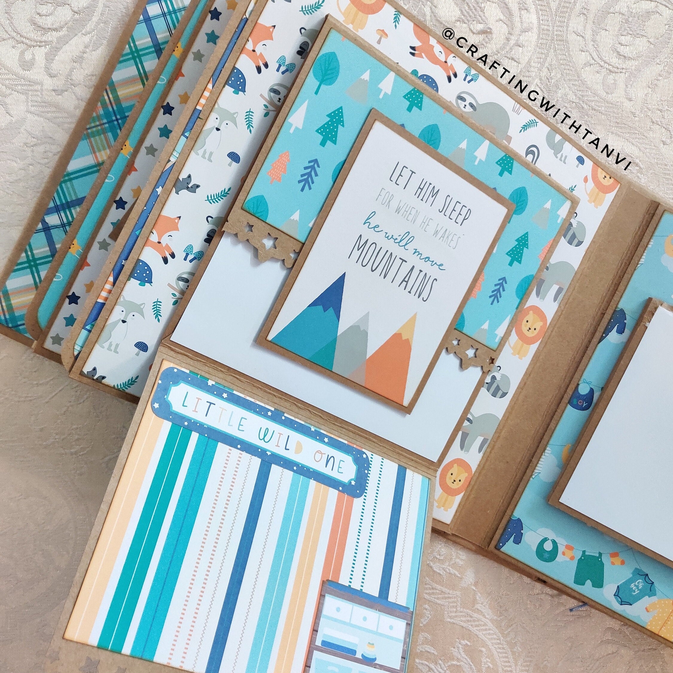 Baby Boy Album First Year Baby Photo Album New Parents Gift Baby Shower