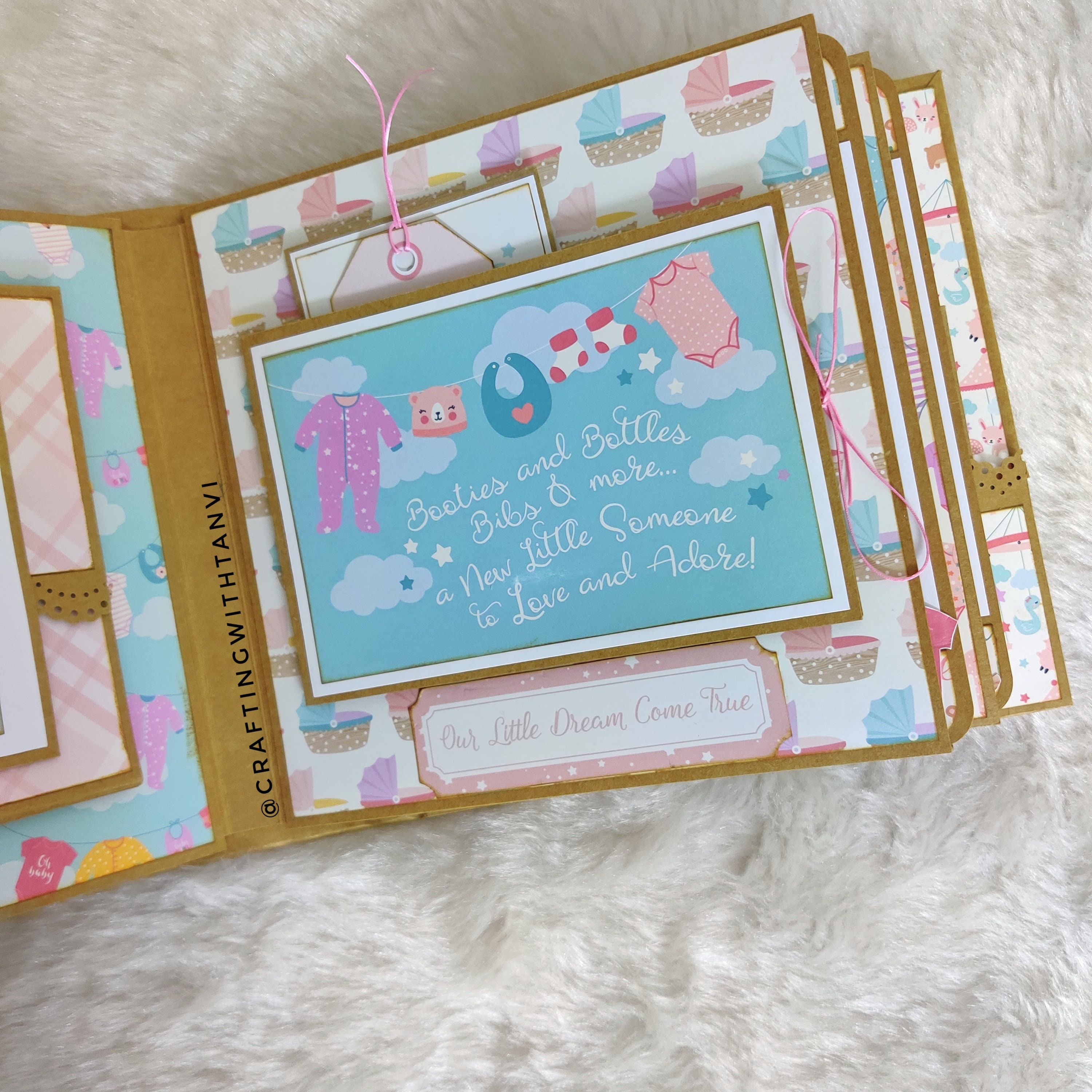 Baby Girl Album First Year Baby Photo Album New Parents Gift Baby