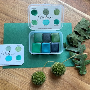 Midori Set - Handmade Watercolor made with Honey