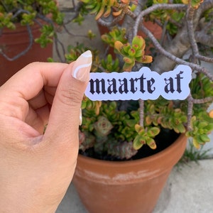 Maarte Af Sticker