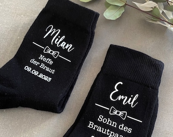 Kindersocken Hochzeit Geschenk Name personalisiert