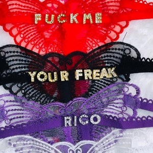 Calcinha borboleta personalizada com strass