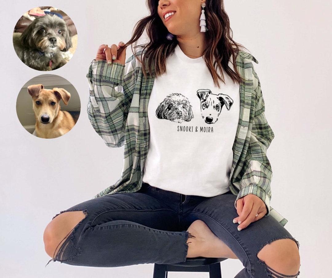 Custom Pet T-shirt Dog Face Shirt Dog Drawing Shirt Dog - Etsy Canada