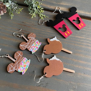 Handmade Disney Mickey Minnie Inspired Earrings