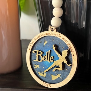 Personalized Peter Pan inspired Ornament