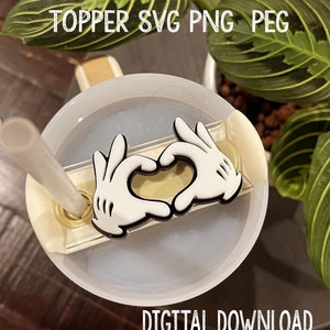 Archivo recortado de manos de amor inspirado en Mickey de Stanley Topper Descarga SVG PNG JPEG