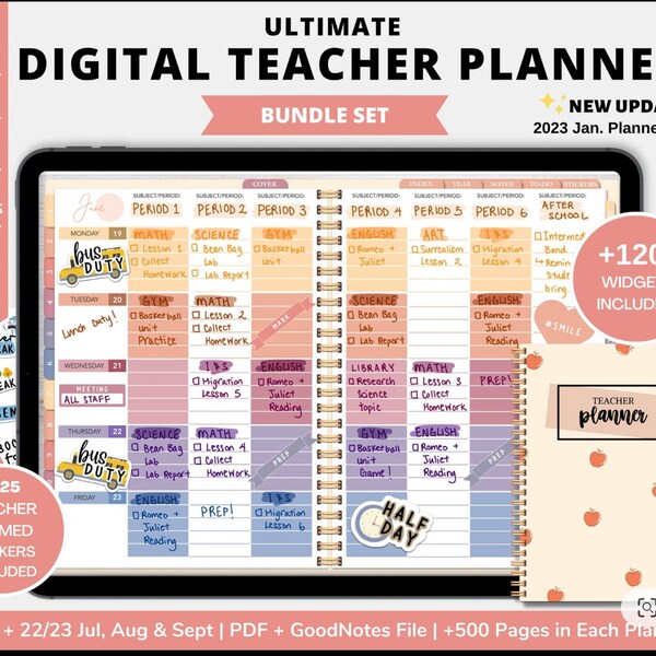 Happy Planner Teacher Etsy