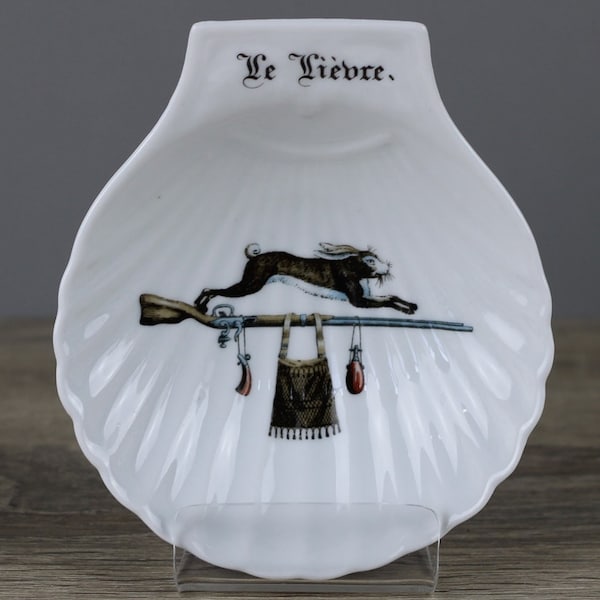 Porcelaine d'Auteuil Paris Chambord Lievre Le Butterschale Schälchen Muschelform