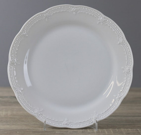 Hutschenreuther Viktoria weiß Teller Kuchenteller Frühstücksteller Ø ca. 19,5 cm