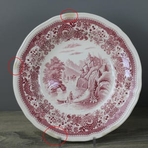 Villeroy & Boch Burgenland red soup plate with discoloration Ø approx. 23.5 cm