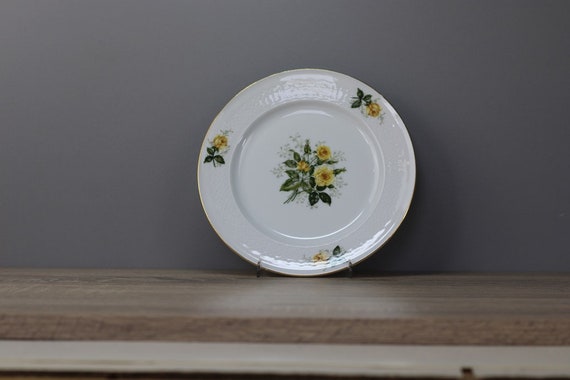 Seltmann Weiden Annabell gelbe Rose Kuchenteller Frühstücksteller Ø ca. 19,3 cm