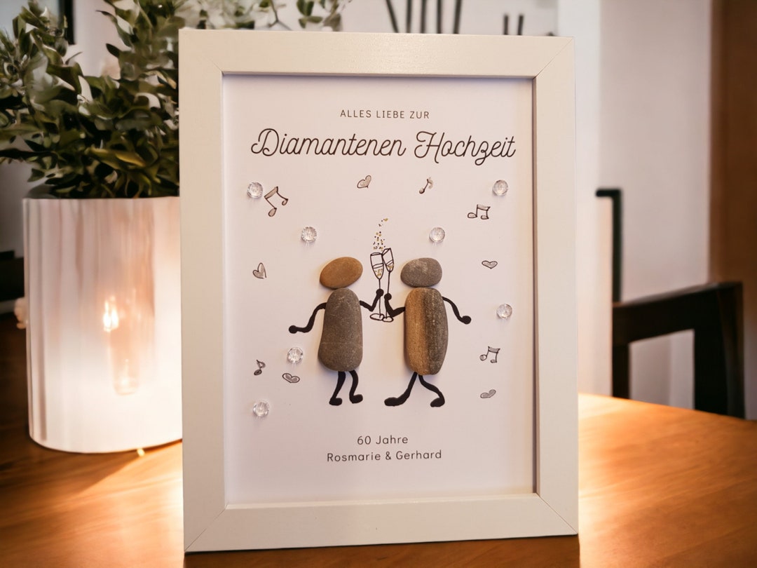 Schöne Sprüche Für Die Beste Kollegen Wenn Sie Von Urlaub Zurück Sweet Gift for Diamond Wedding / 60th Wedding Anniversary Handmade