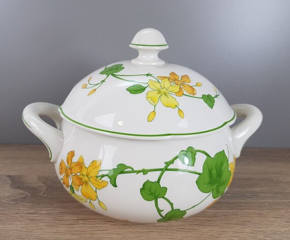 Villeroy & Boch Geranium Terrine mit Deckel Aussparung Suppenterrine