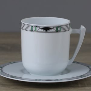 Limoges France Guy Degrenne Delphes small coffee cup espresso cup + saucer