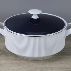 Arzberg Secunda Athena weiß kobalt blau Form 2075 Suppenterrine Terrine Ø 18,7cm