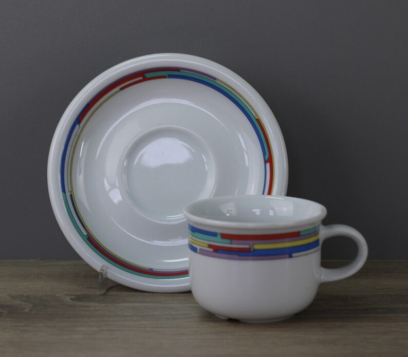 Arzberg Daily Rainbow Kaffeetasse Tasse mit Untertasse Unterteller imagen 2