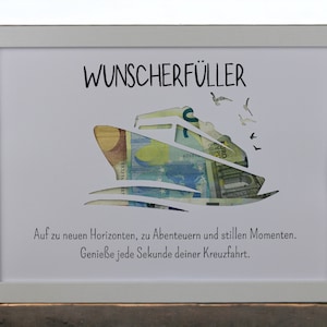 Kreuzfahrt Geld verschenken Wunscherfüller Geldgeschenk Geburtstagsgeschenk personalisierbar Geschenkidee Weihnachten Geburtstag Ostern