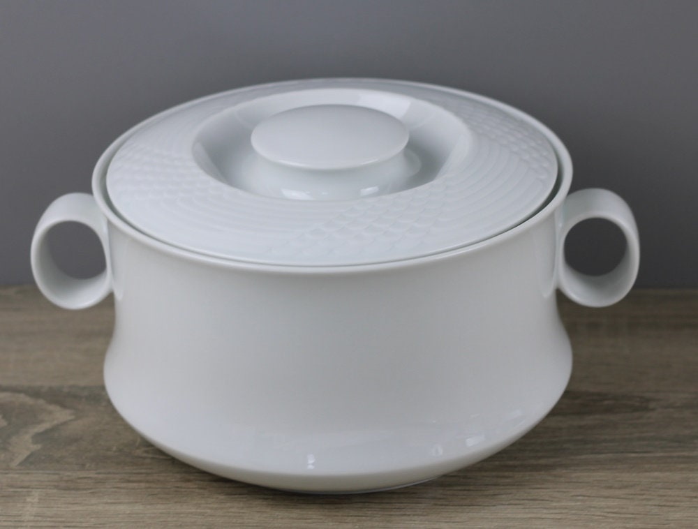 Hutschenreuther Scala bianca weiß Terrine mit Deckel Ragout Ø 18 cm Höhe 13 cm
